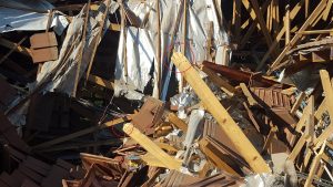 Commercial property with catastrophic roof failure